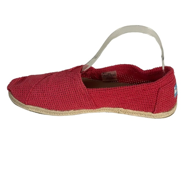 Toms Womens Alpargata Perforated Berry Pink Espadrille Slip On Loafer Shoe 7.5M - Picture 4 of 11